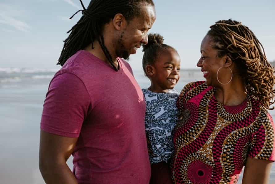 Ibram X Kendi with his wife and daughter