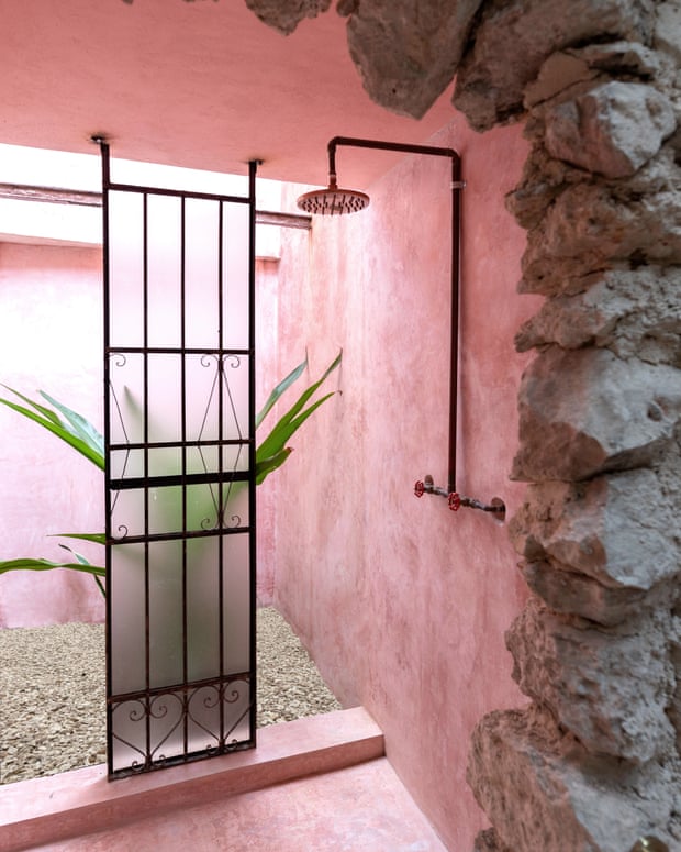 Rosa by name… pink paint is used in spaces ‘where water and nature are combined’.