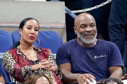 Lakiha Spicer and Mike Tyson in attendance for opening night of the 2022 US Open inside Arthur Ashe Stadium at the Billie Jean King Tennis Center in Flushing Meadows Corona Park in Flushing NY on August 29, 2022. (Photo by Andrew Schwartz)
2022 US Open Tennis Championships, queens, Usa - 29 Aug 2022