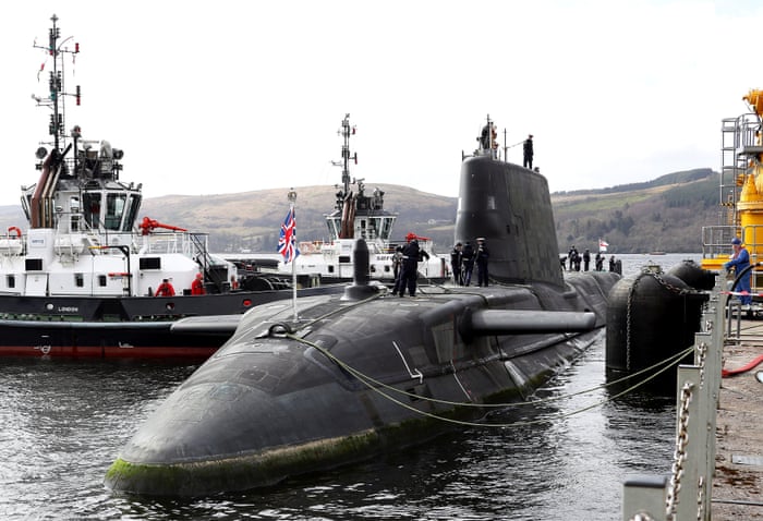 A docked Astute-class submarine 